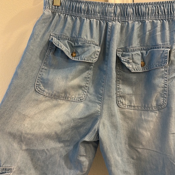 C and C California chambray cargo joggers size S - Picture 3 of 5